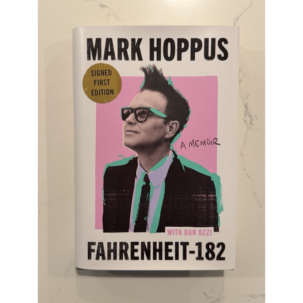 Autographed Mark Hoppus Signed Book Fahrenheit-182 A Memoir Blink 182 #1